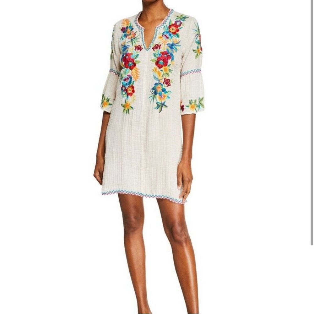 Johnny Was Nandi Flare Sleeve Tunic Dress